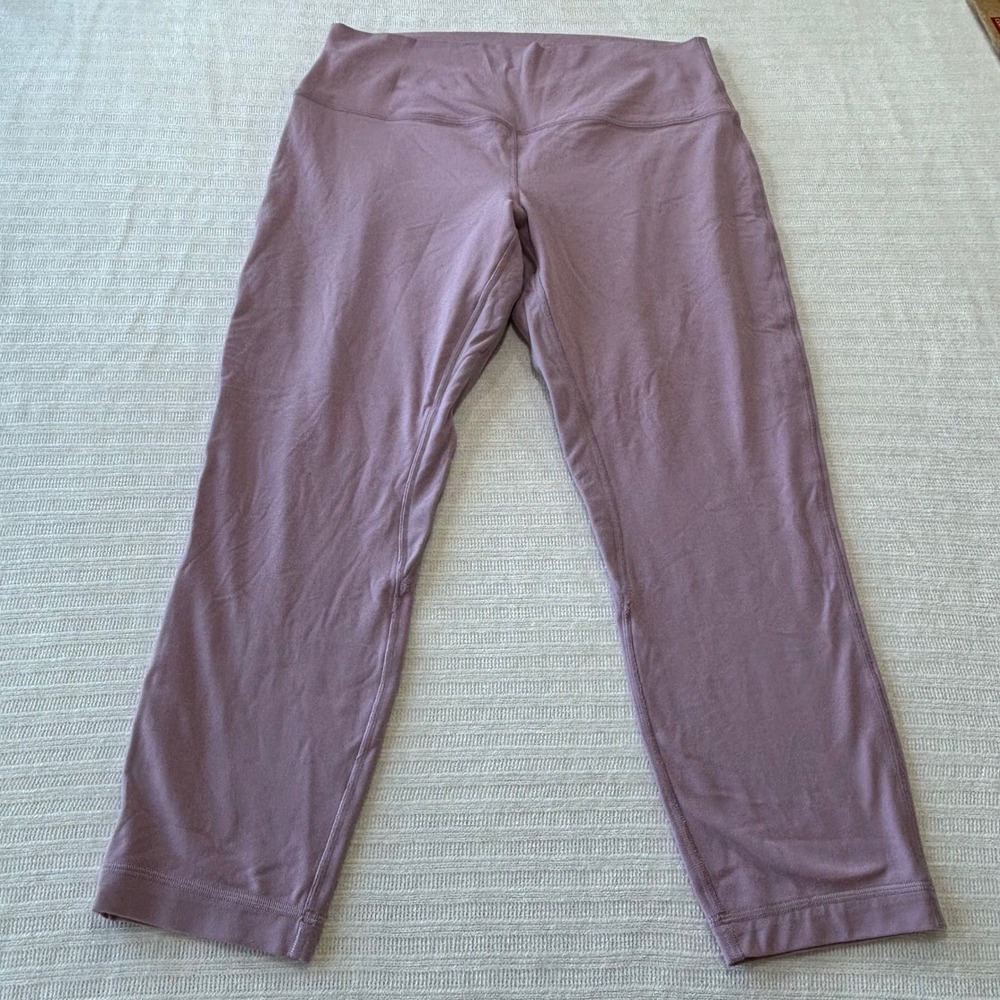Lululemon Align High-Rise Crop 21 Purple Mauve Nulu Yoga Pants LW6BGLS Size 12